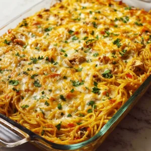 Spaghetti Chicken Casserole