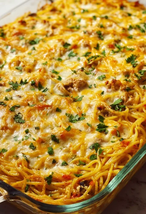 Spaghetti Chicken Casserole