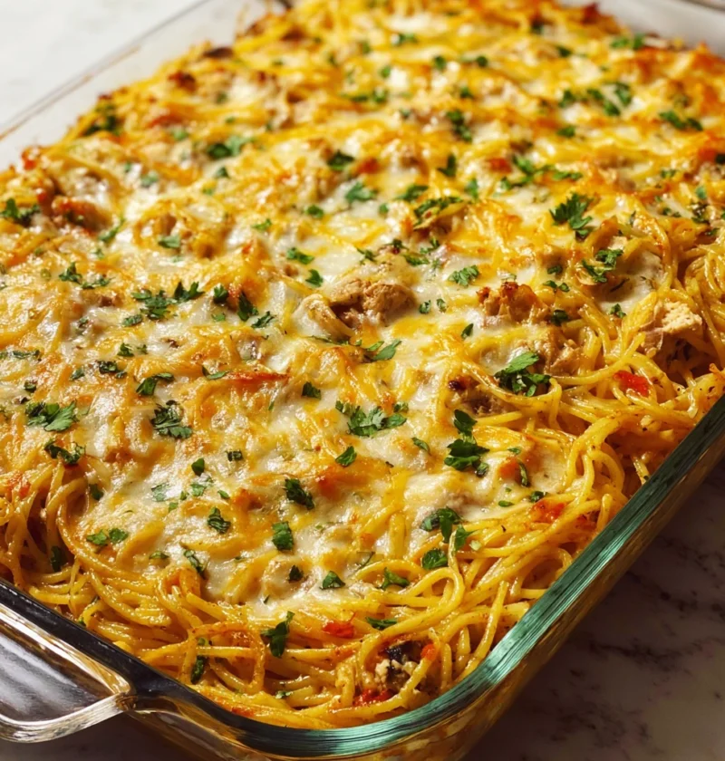 Spaghetti Chicken Casserole