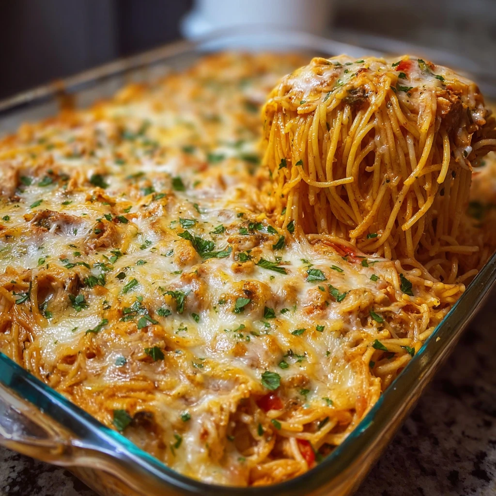 Spaghetti Chicken Casserole