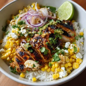 Street Corn Chicken Rice Bowl