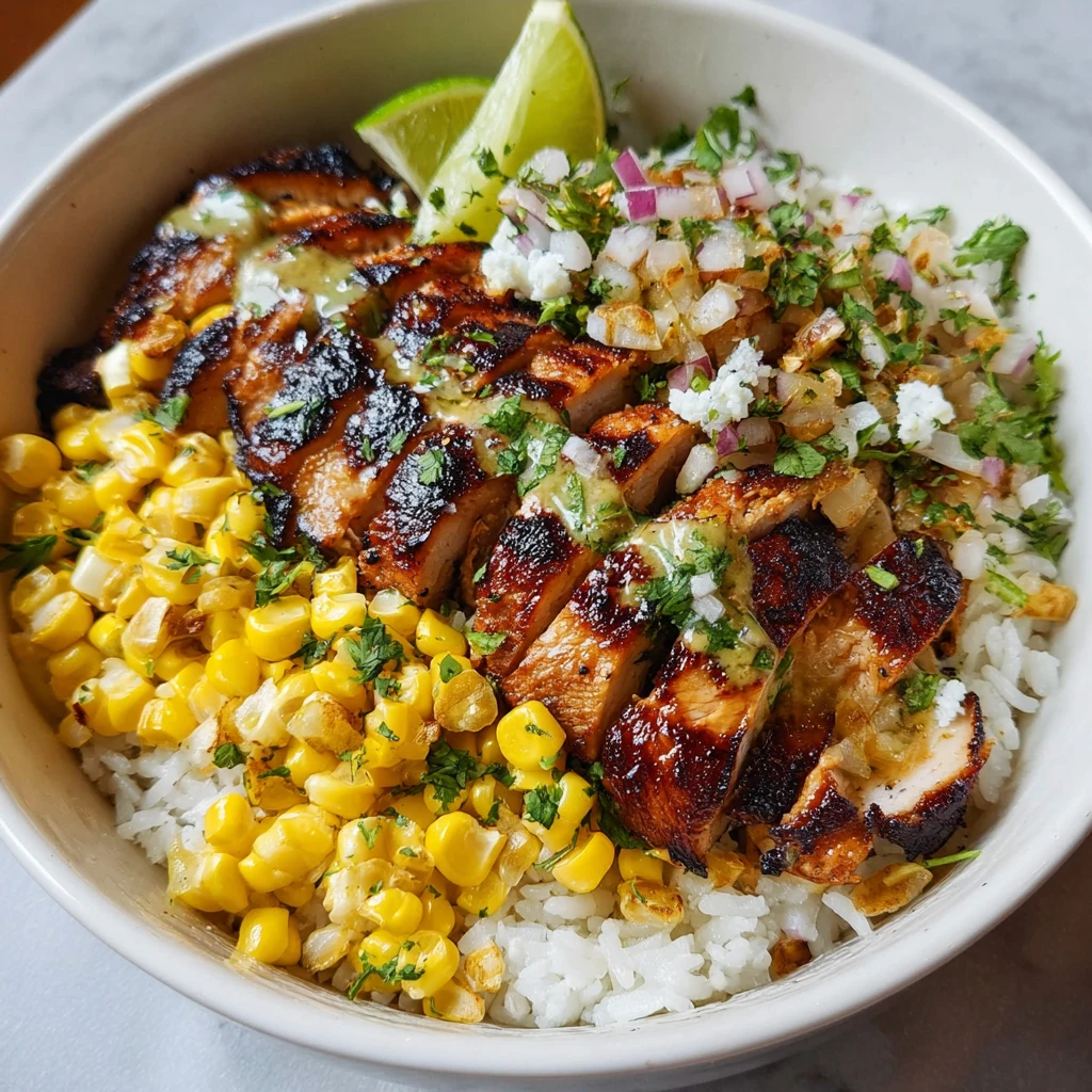 Street Corn Chicken Rice Bowl