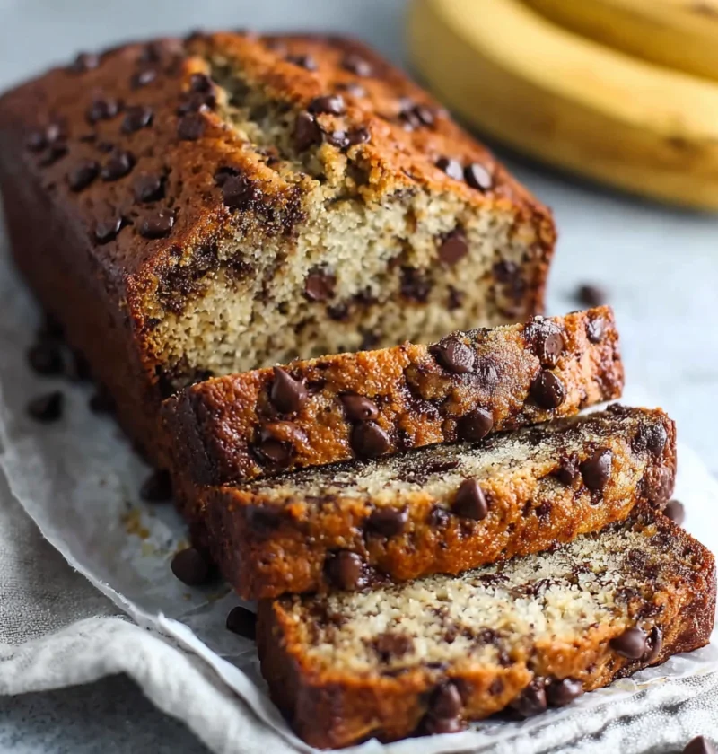 Super Moist Chocolate Chip Banana Bread Recipe