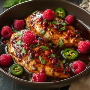 Sweet and Spicy Jalapeno Raspberry Chicken in Just 25 Minutes