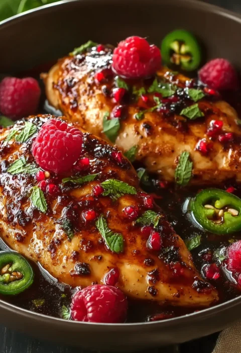 Sweet Spicy Jalapeno Raspberry Chicken Just Minutes