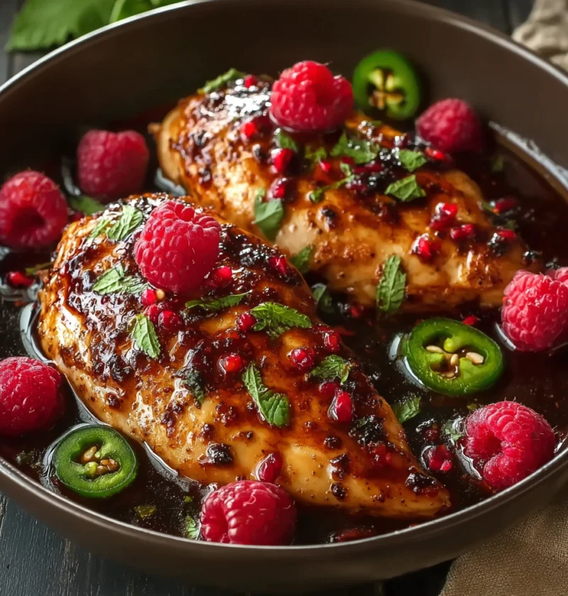 Sweet Spicy Jalapeno Raspberry Chicken Just Minutes