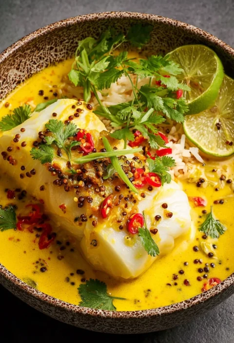 Yellow Curry Poached Cod 20minute Thaiinspired Delight