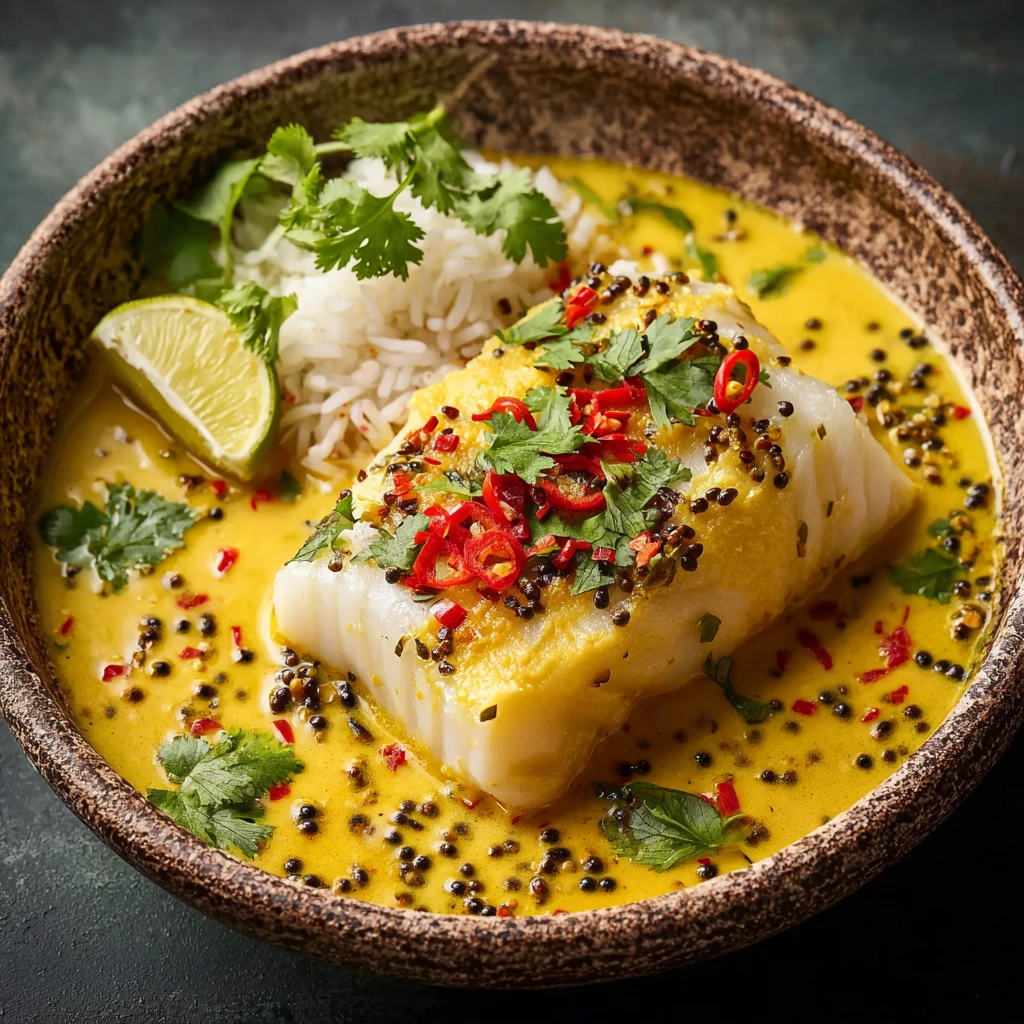 Yellow Curry Poached Cod 20minute Thaiinspired Delight