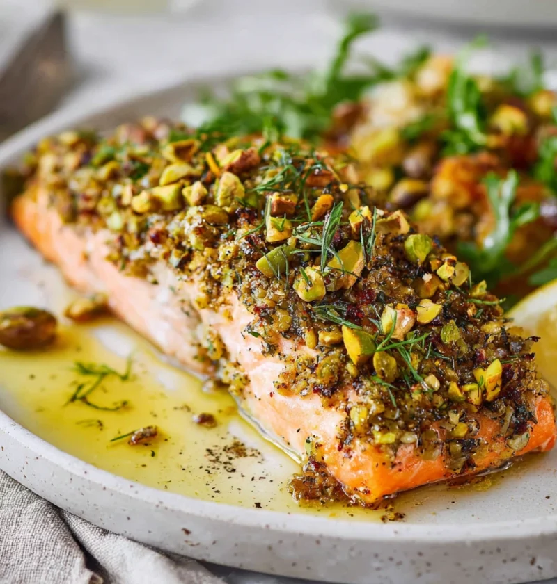 Air Fryer Pistachio Crusted Salmon