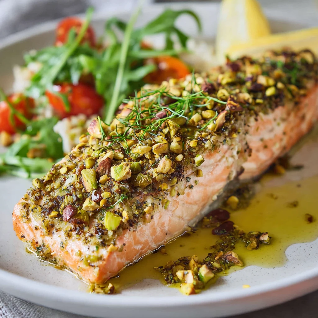 Air Fryer Pistachio Crusted Salmon
