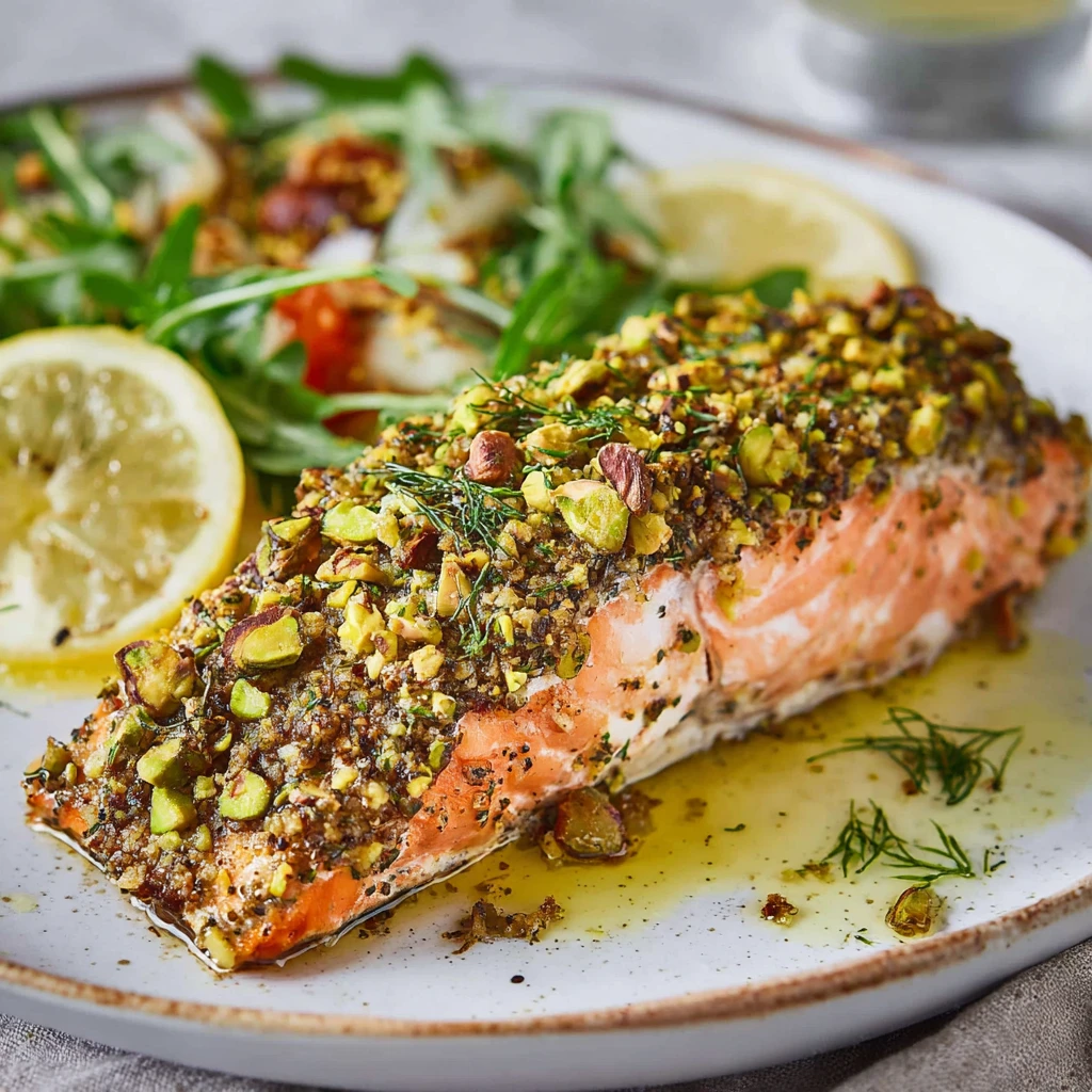 Air Fryer Pistachio Crusted Salmon