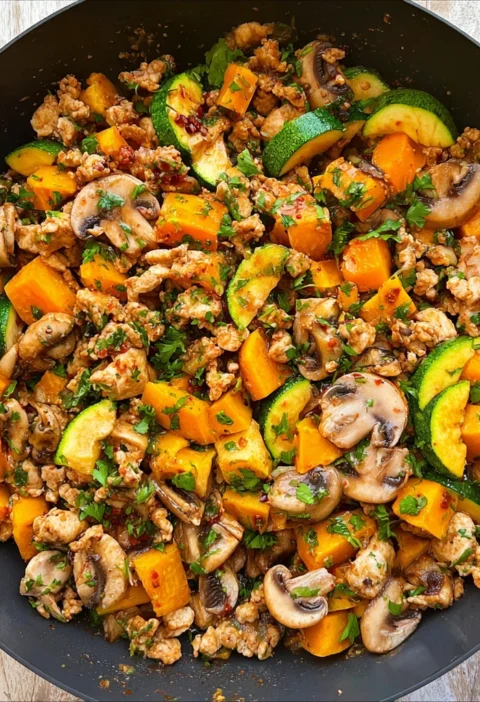 Asian Ground Chicken Stir Fry
