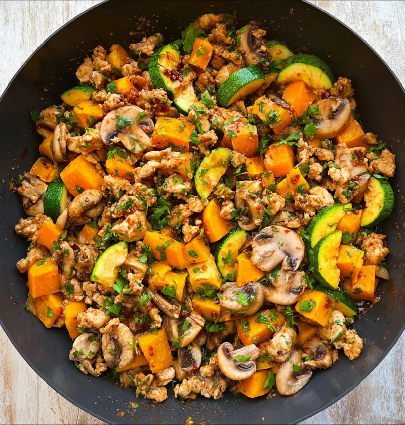 Asian Ground Chicken Stir Fry