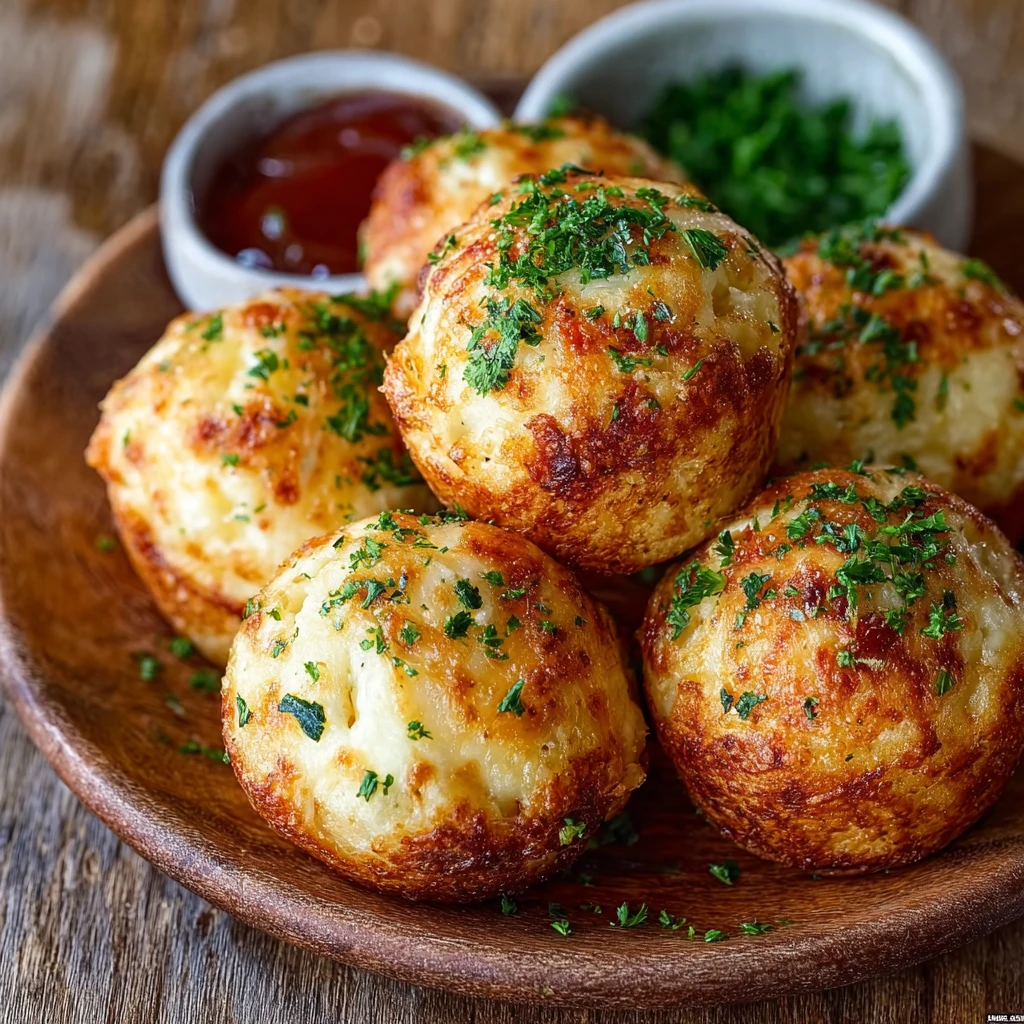 Cheese Stuffed Garlic Bread Balls Recipe