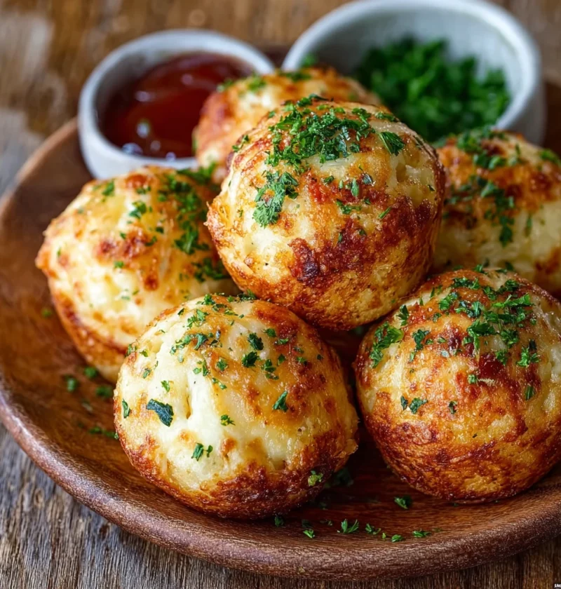Cheese Stuffed Garlic Bread Balls Recipe