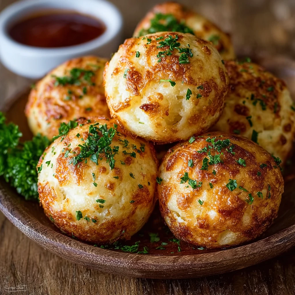 Cheese Stuffed Garlic Bread Balls Recipe