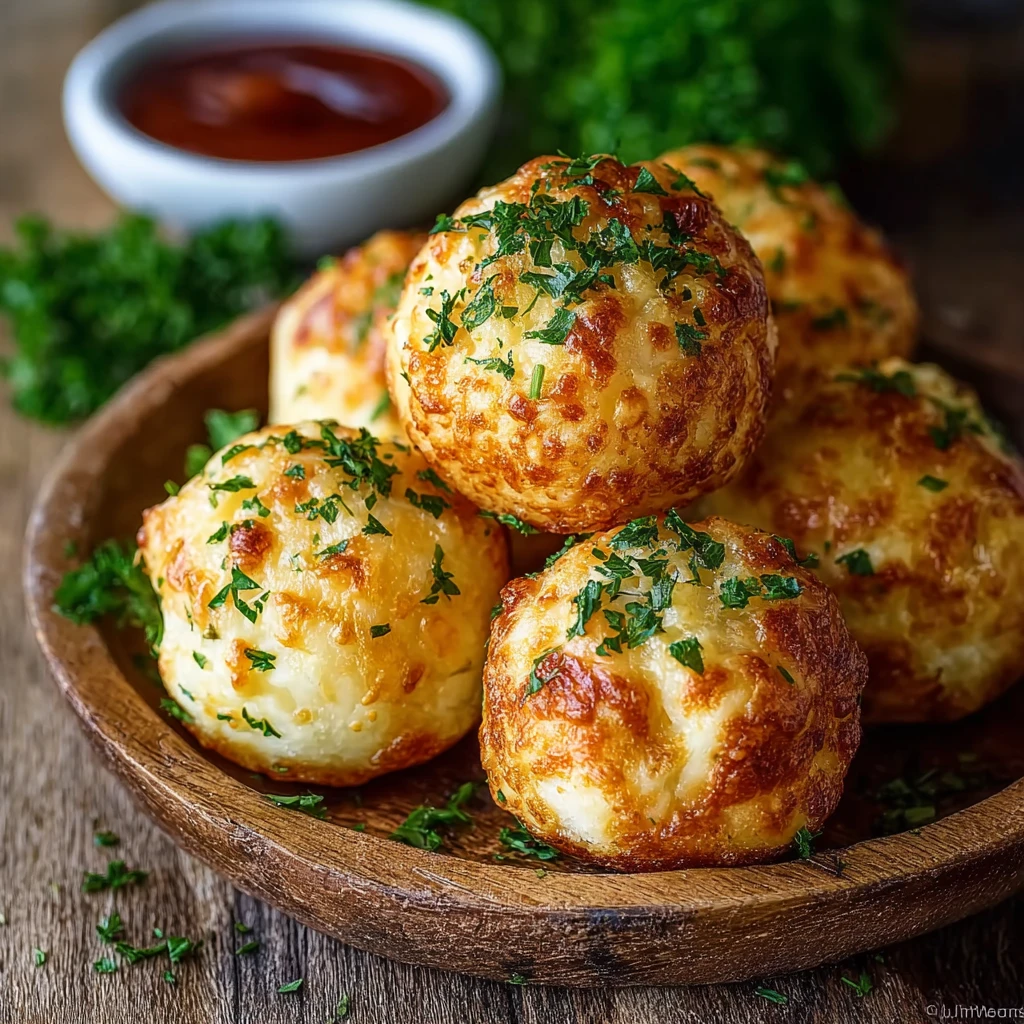 Cheese Stuffed Garlic Bread Balls Recipe