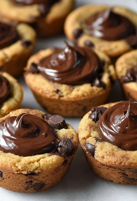 Chocolate Chip Cookie Cups Nutella
