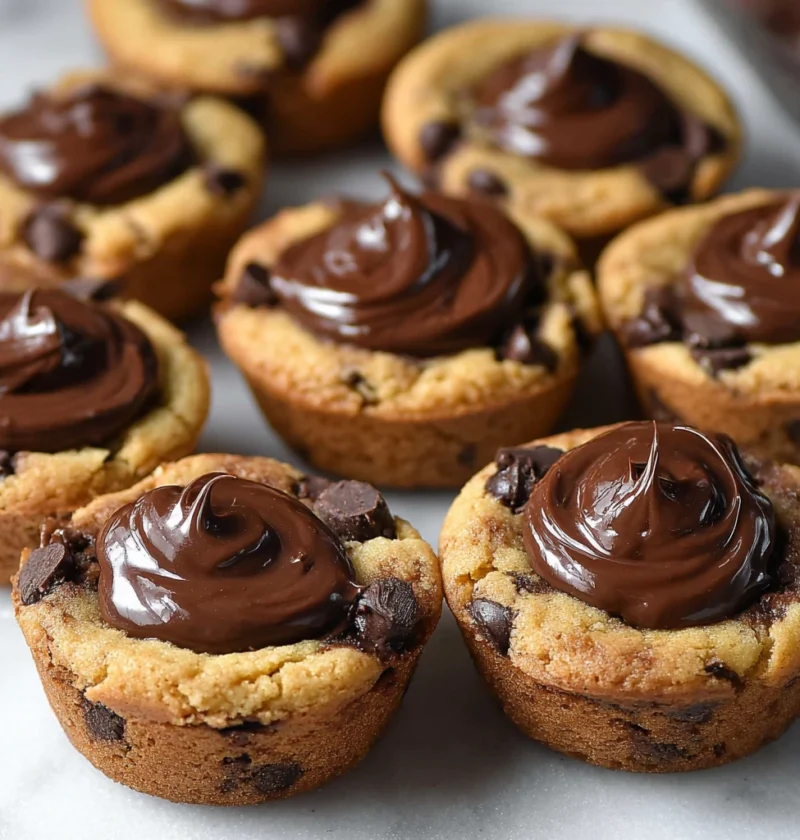Chocolate Chip Cookie Cups Nutella