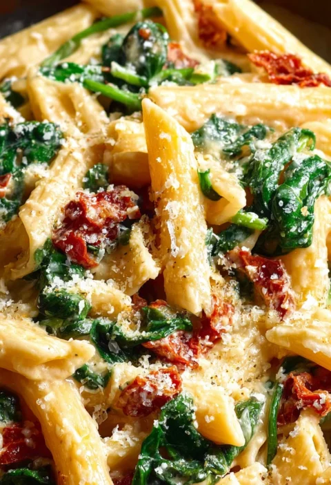 Creamy Tomato Spinach Pasta