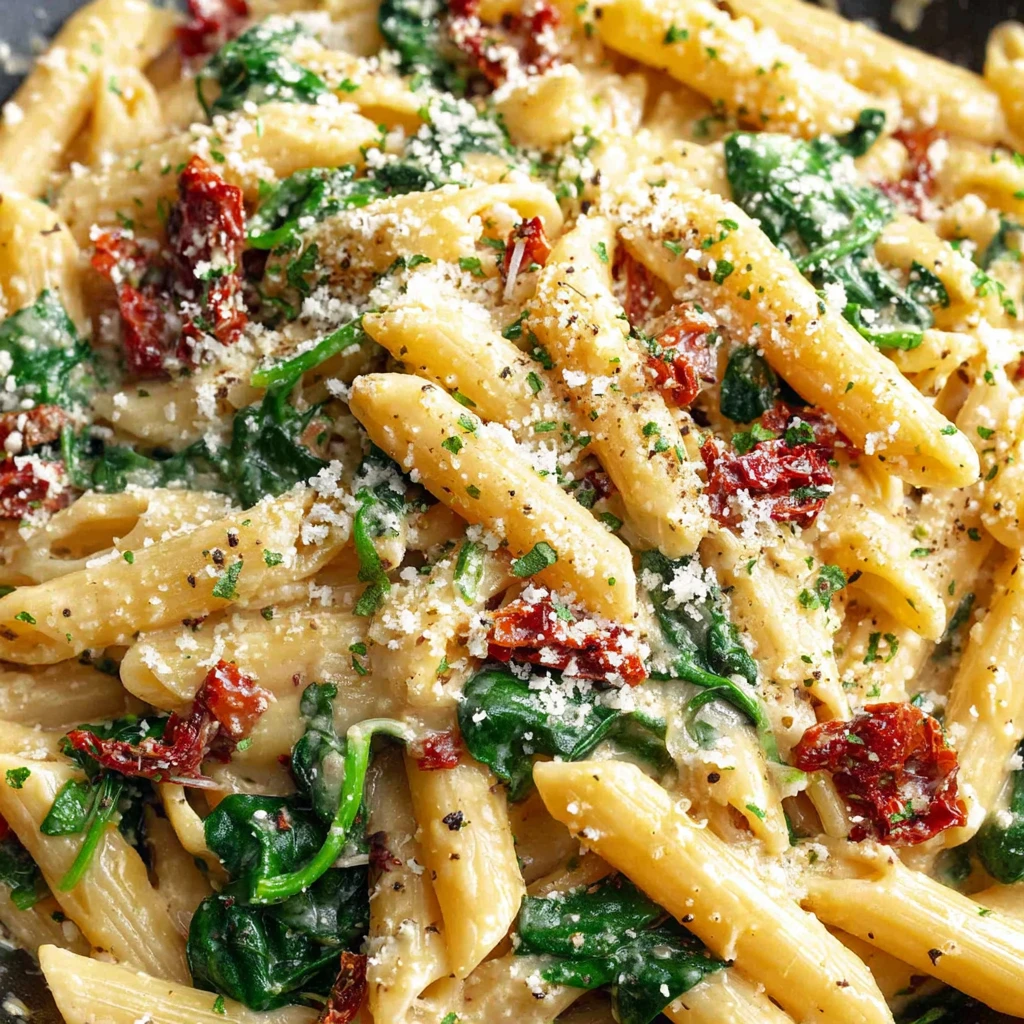 Creamy Tomato Spinach Pasta