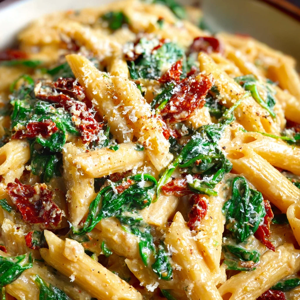 Creamy Tomato Spinach Pasta