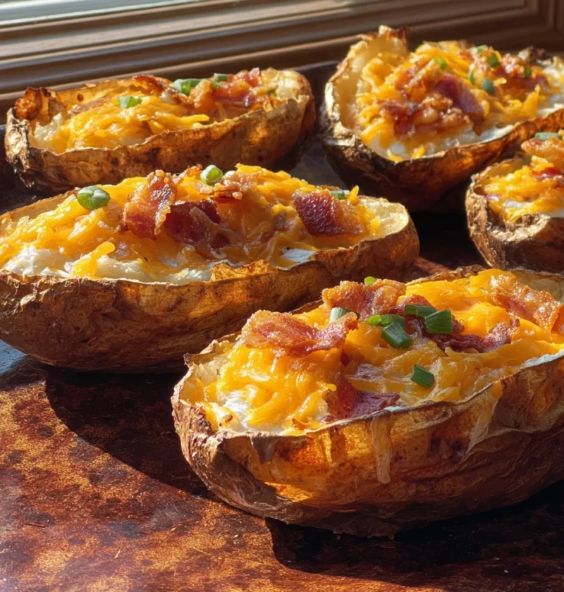 Crispy Potato Skins Loaded Game Day Appetizer