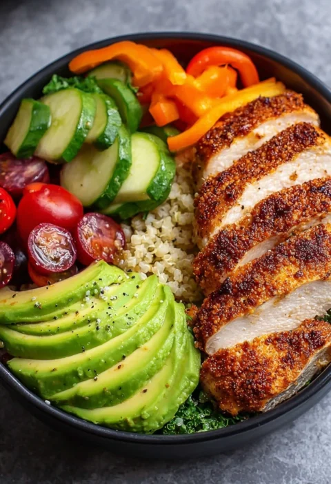 Healthy Chicken Meal Prep Bowl High Protein Recipe