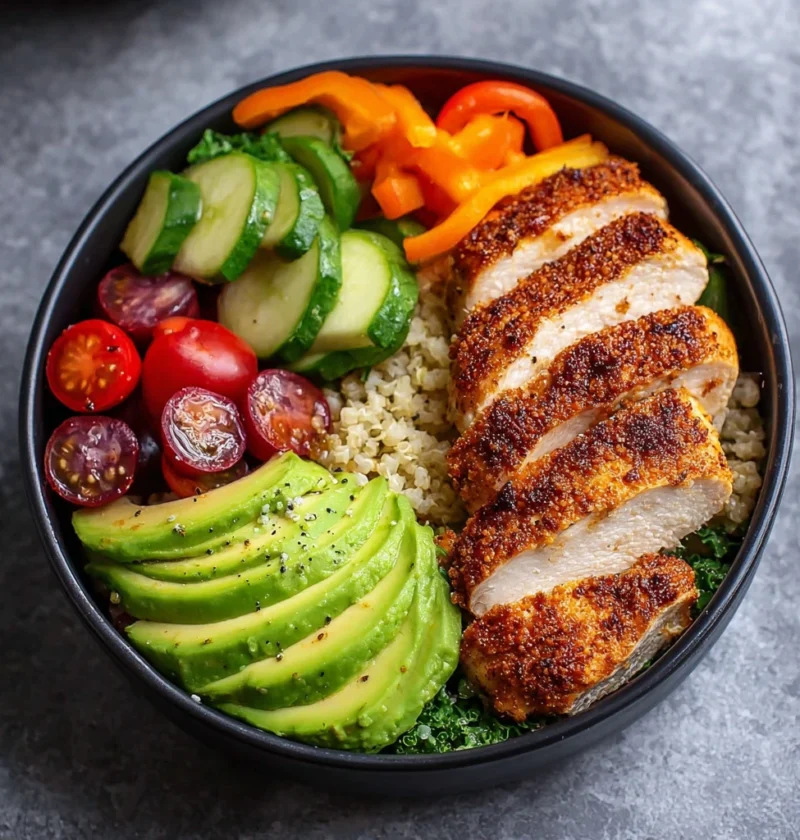 Healthy Chicken Meal Prep Bowl High Protein Recipe