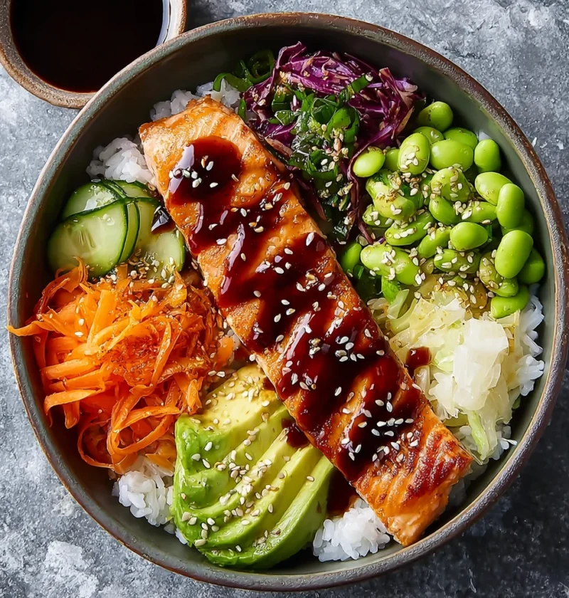 Make Flavorful Salmon Rice Bowl Stepbystep