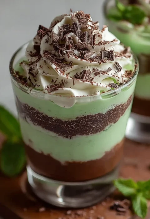 Make Healthy Shamrock Shake Pudding Cups