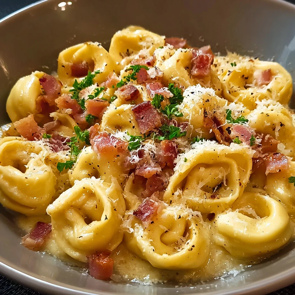 Indulge in Tortellini Carbonara: A Creamy, Delicious Delight!