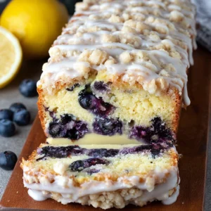 Lemon Blueberry Cream Cheese Bread