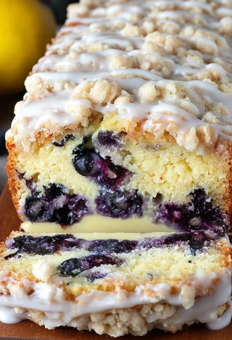 Lemon Blueberry Cream Cheese Bread