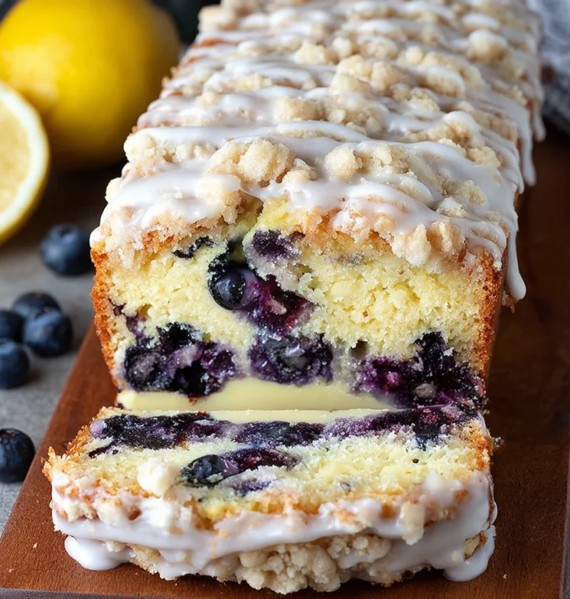 Lemon Blueberry Cream Cheese Bread