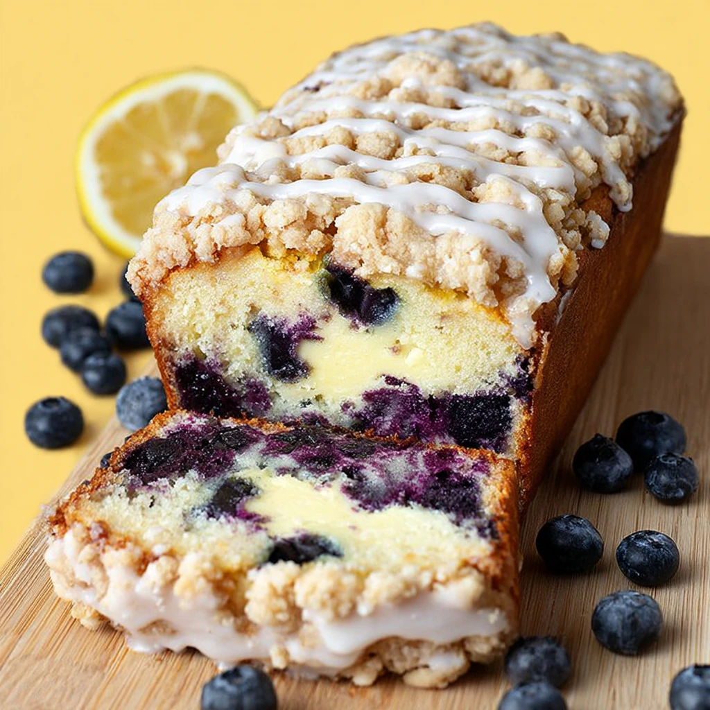 Lemon Blueberry Cream Cheese Bread
