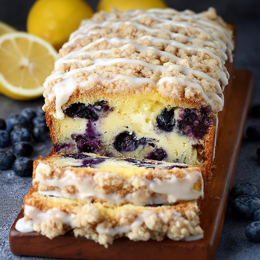 Lemon Blueberry Cream Cheese Bread