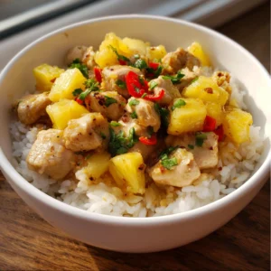 Delicious Pineapple Chicken Rice – Sweet & Savory One‑Pan Meal 