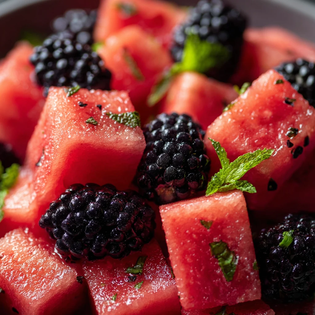 Refreshing Watermelon Blackberry Salad – Summer Fruit Bowl