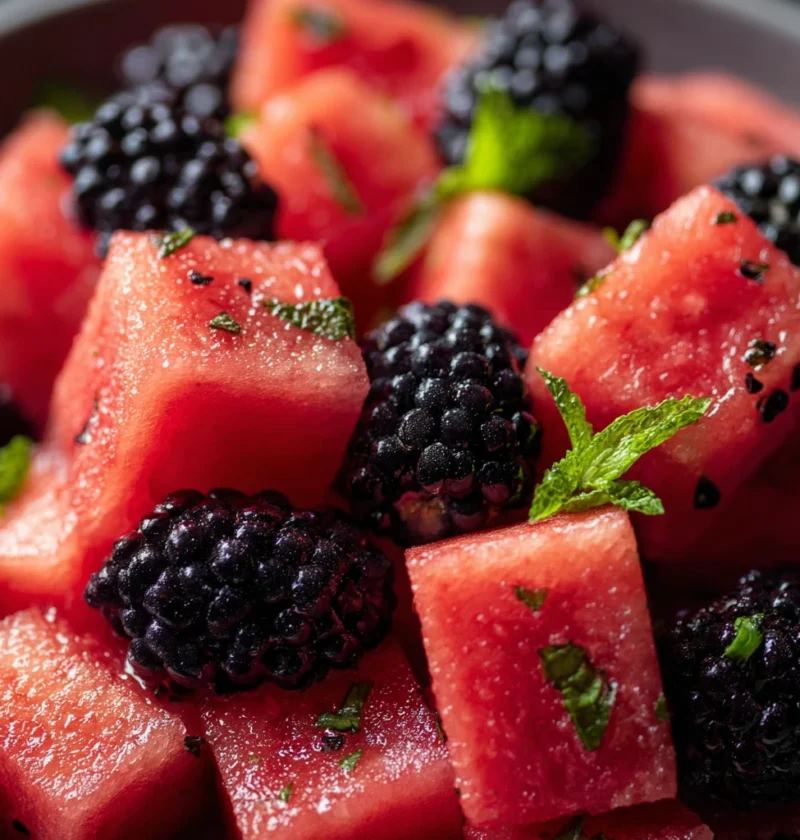 Refreshing Watermelon Blackberry Salad Summer Fruit Bowl