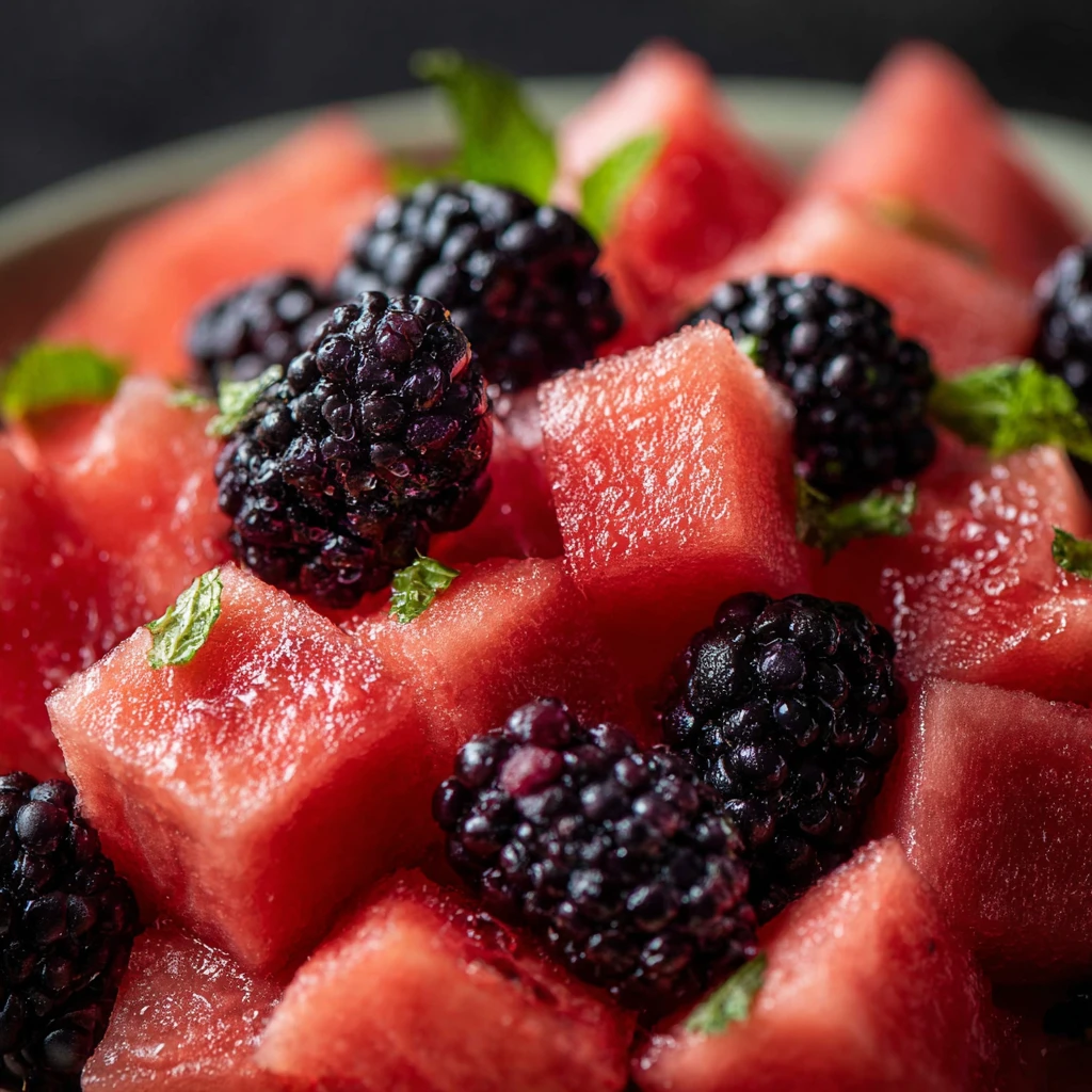 Refreshing Watermelon Blackberry Salad Summer Fruit Bowl
