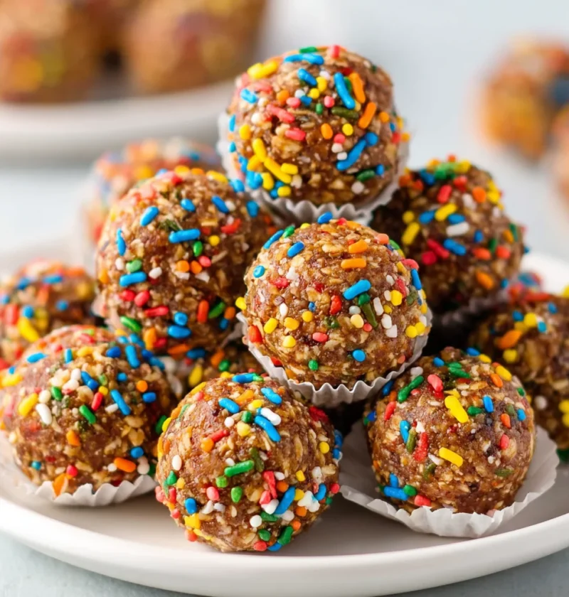 Birthday Cake Protein Balls