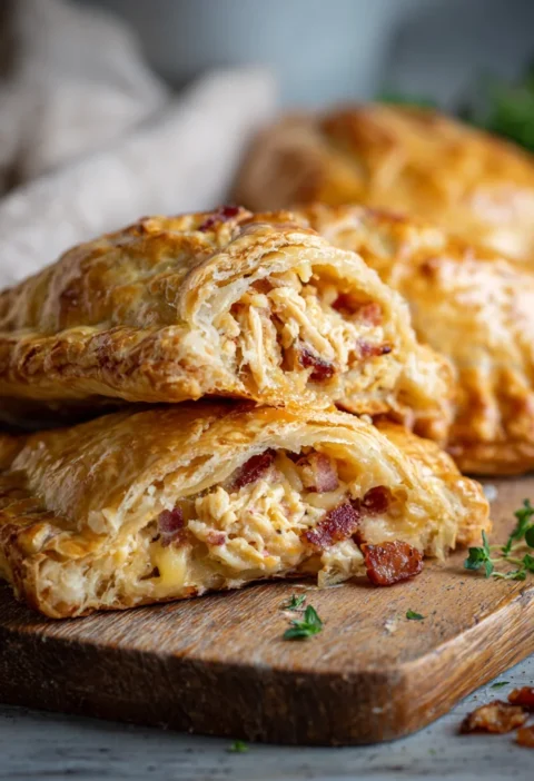 Cheesy Chicken and Bacon Pasty