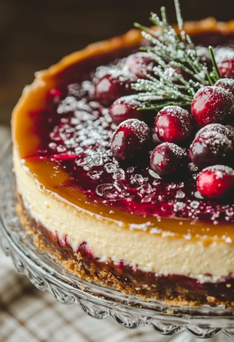 Cranberry Orange Cheesecake