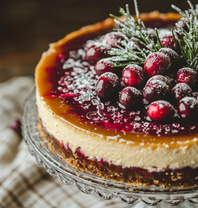 Cranberry Orange Cheesecake