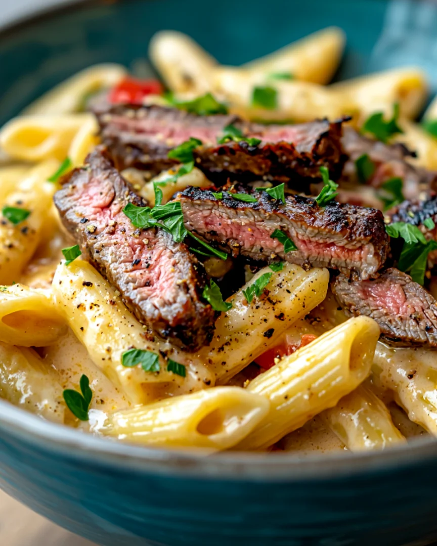 Creamy Bold Garlic Butter Pepper Jack Steak Penne - creamy-bold-garlic-butter-pepper-jack-steak-penne-3