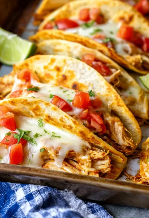 Crispy Baked Chicken Tacos