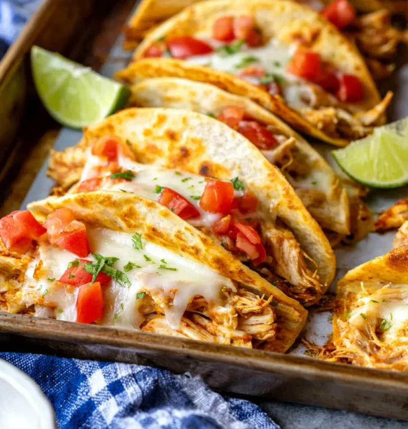 Crispy Baked Chicken Tacos
