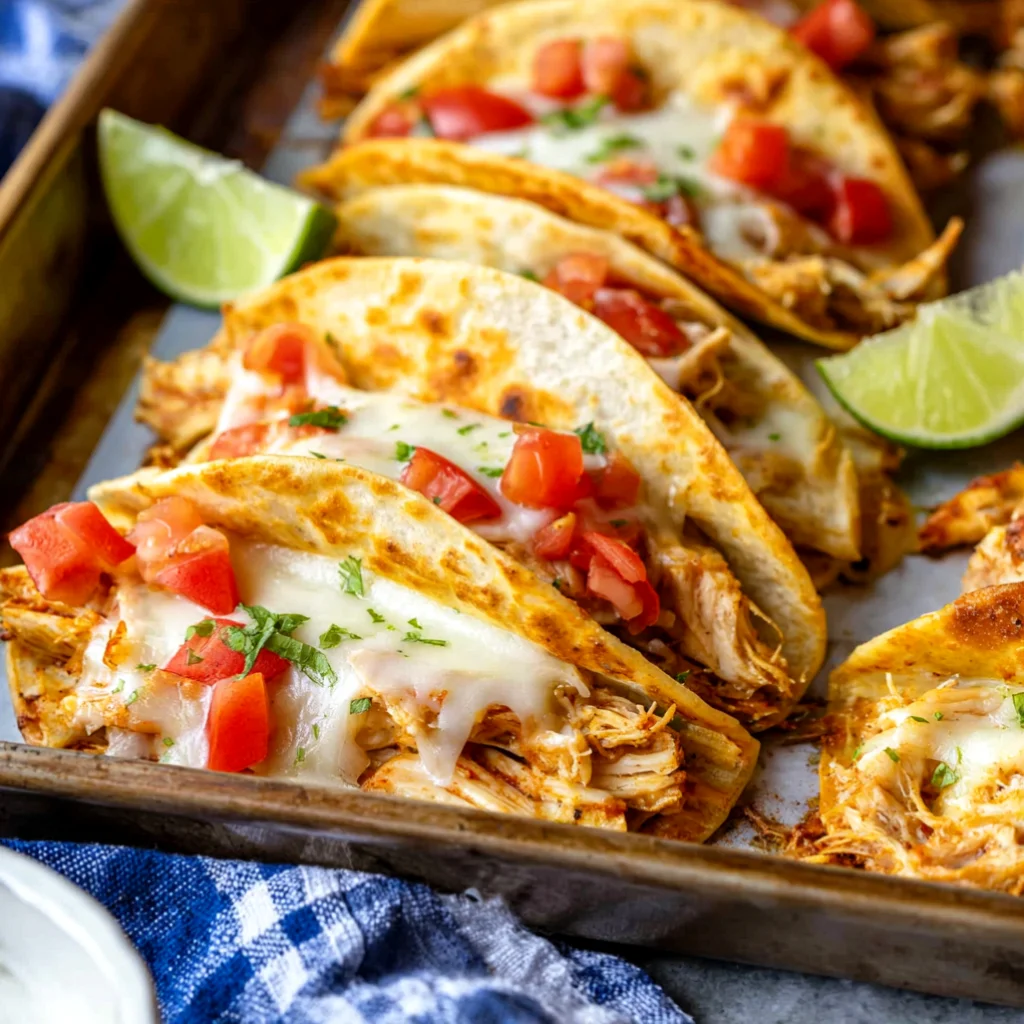 Crispy Baked Chicken Tacos