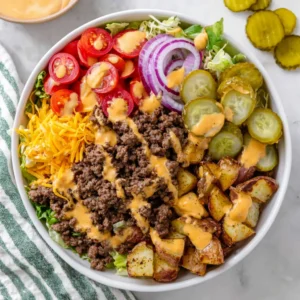 Easy Burger Bowl (With Burger Sauce!)